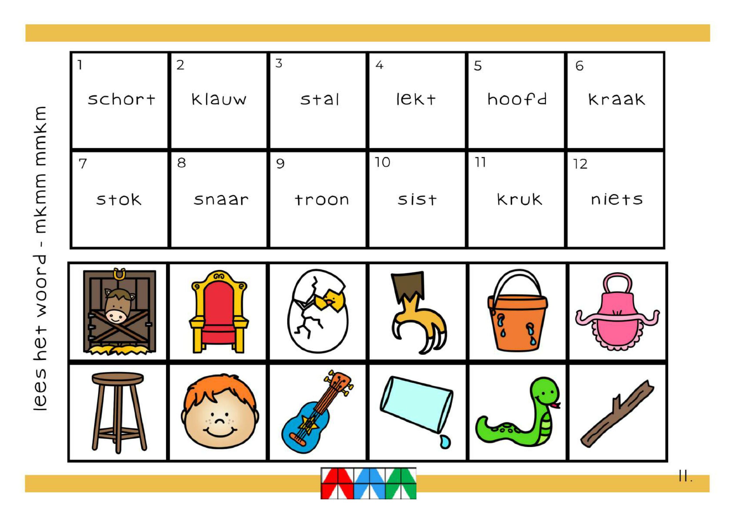 Loco kaarten mkmm en mmkm woorden