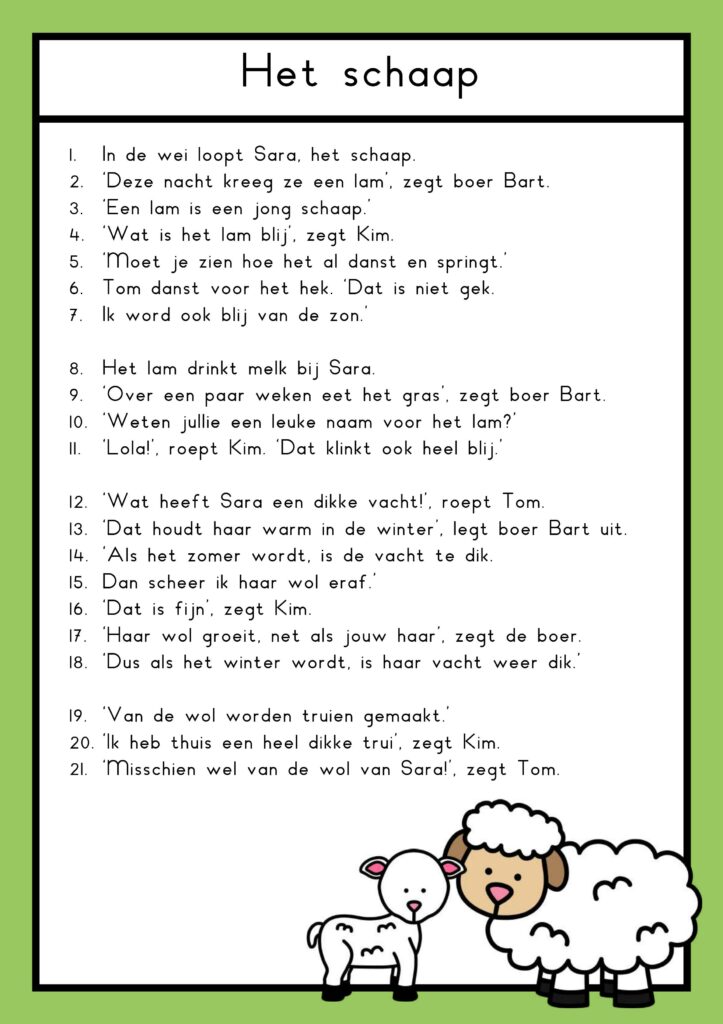 leesteksten dieren op de boerderij