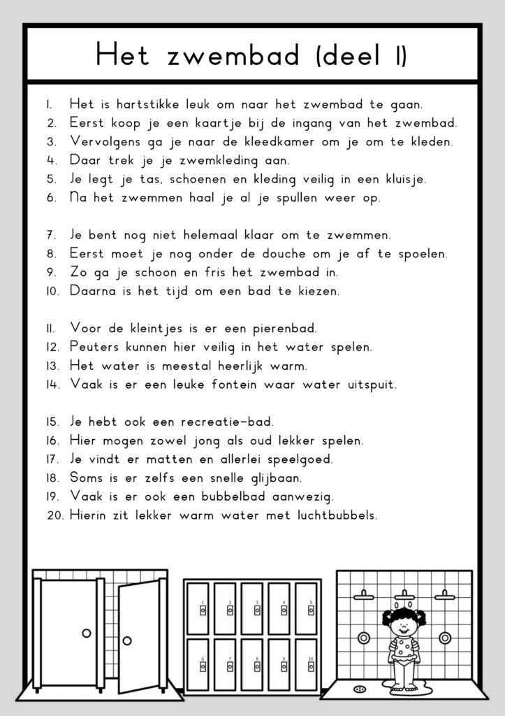 leesteksten zwembad