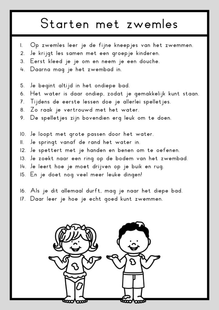 leesteksten zwembad