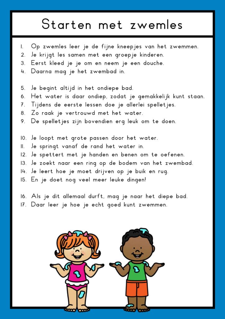 leesteksten zwembad