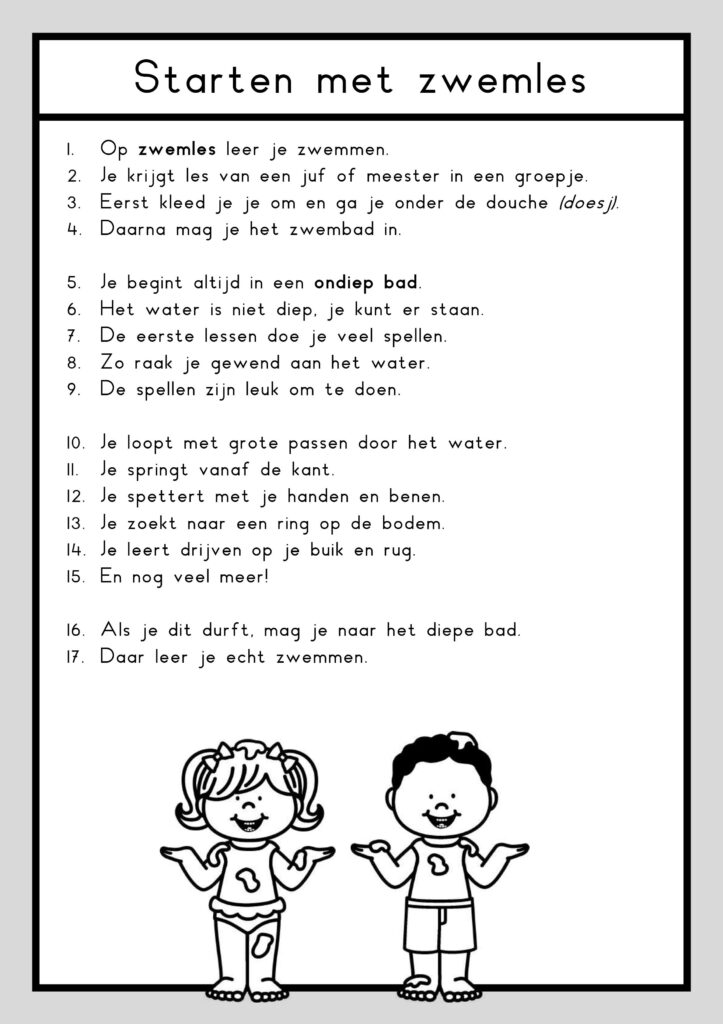 leesteksten zwembad