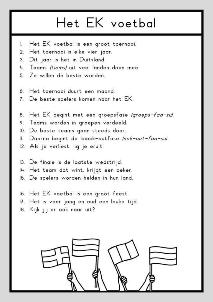 teksten EK voetbal groep 3 (Nederland)