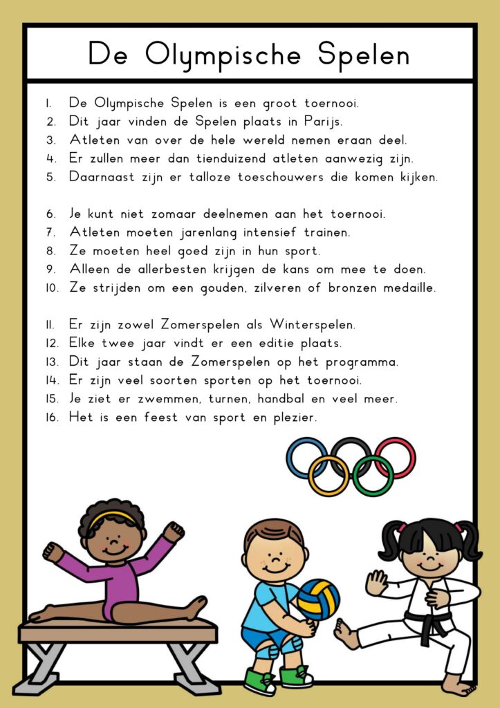 teksten Olympische spelen