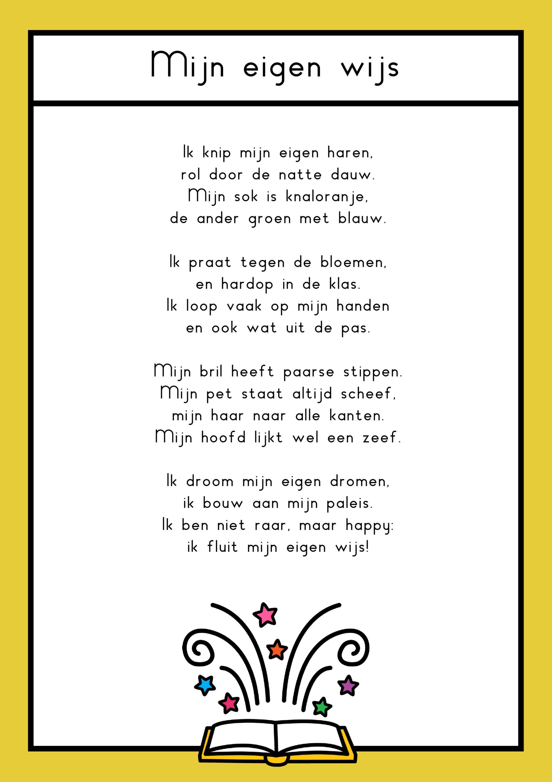 Je bekijkt nu ‘Mijn eigen wijs’ gedicht + lessuggesties