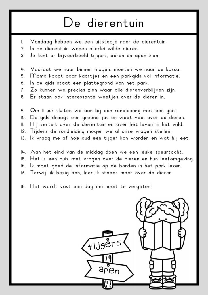 teksten dierentuin groep 4