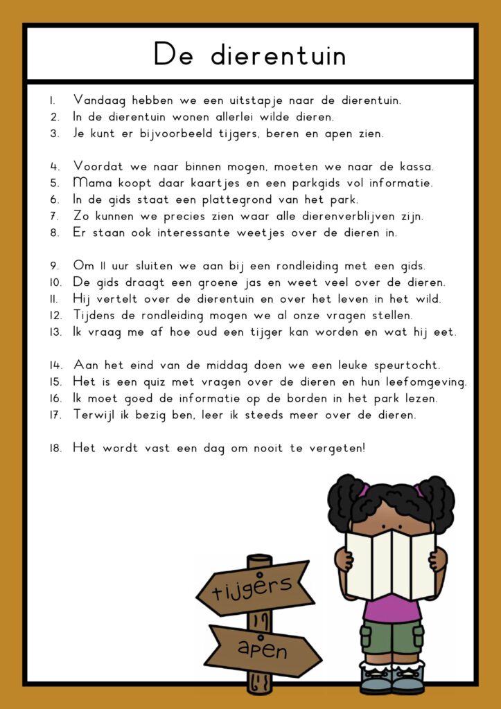 teksten dierentuin groep 4