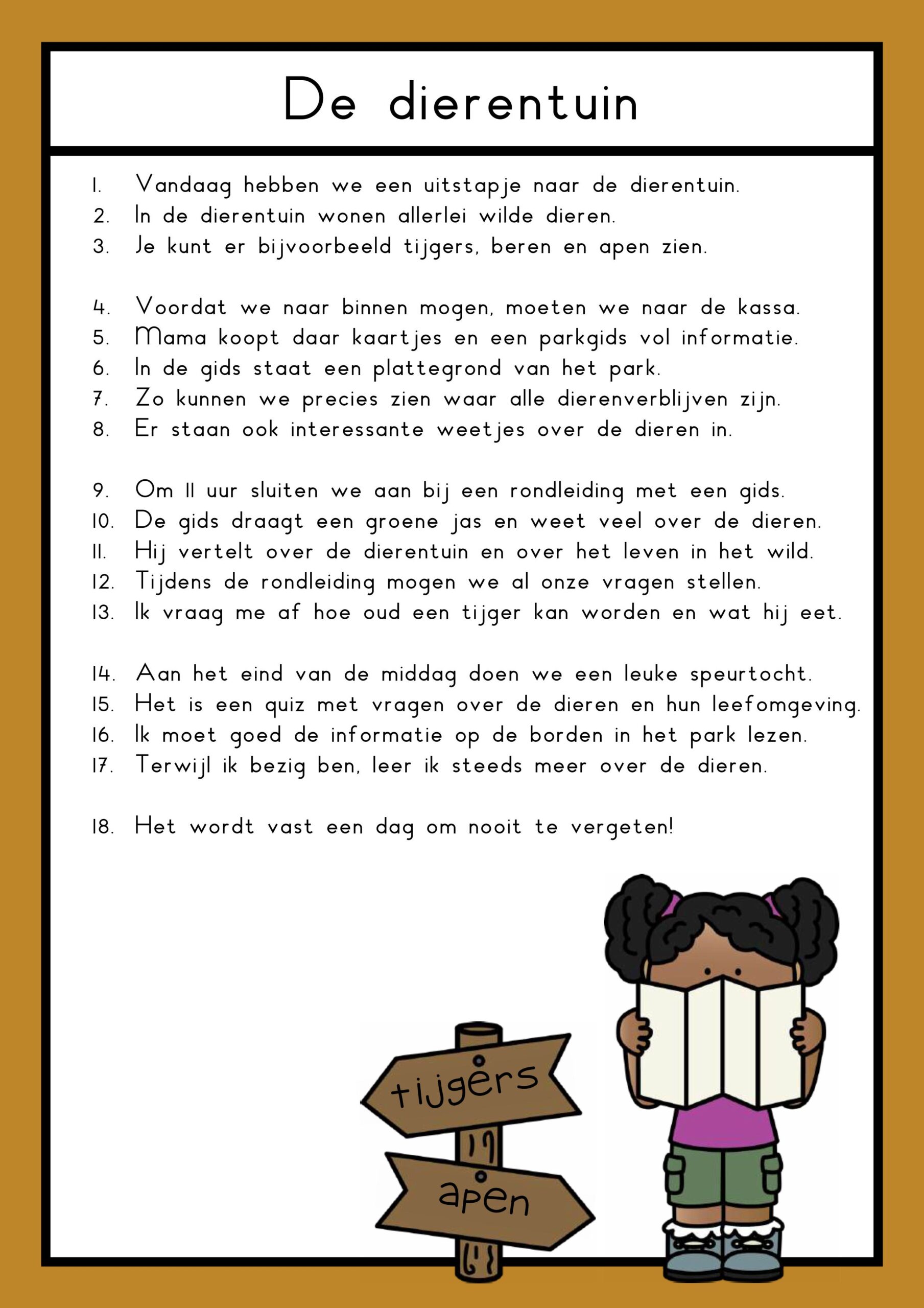 teksten dierentuin groep 4