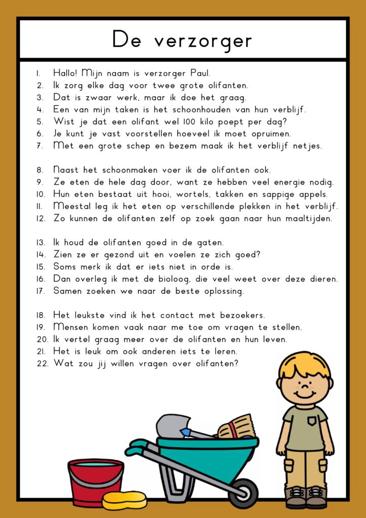 teksten dierentuin groep 4