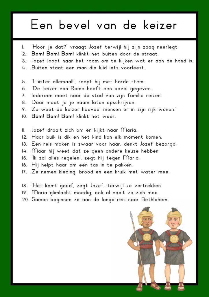 teksten kerstverhaal groep 4