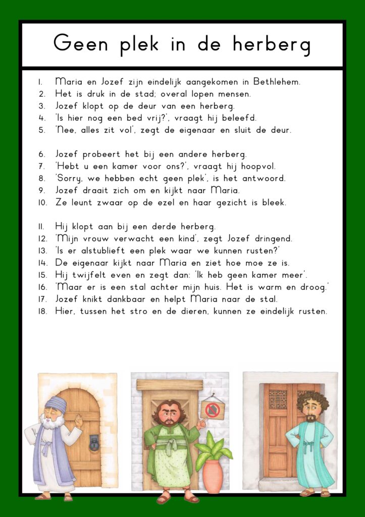 teksten kerstverhaal groep 4