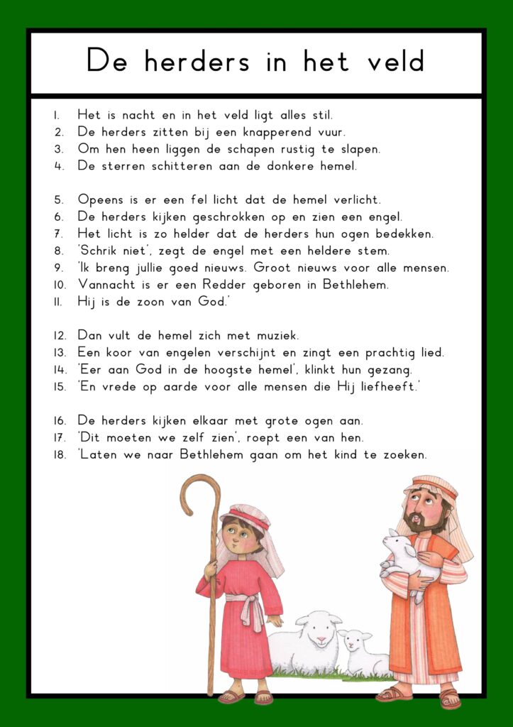 teksten kerstverhaal groep 4