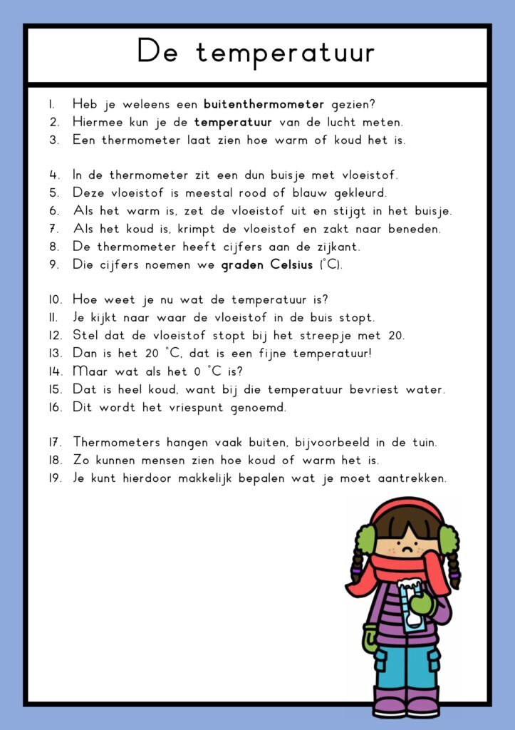 teksten het weer groep 4