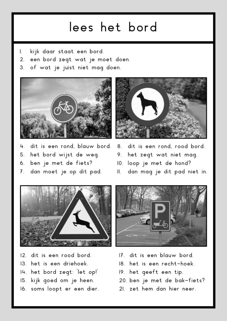 teksten in het verkeer