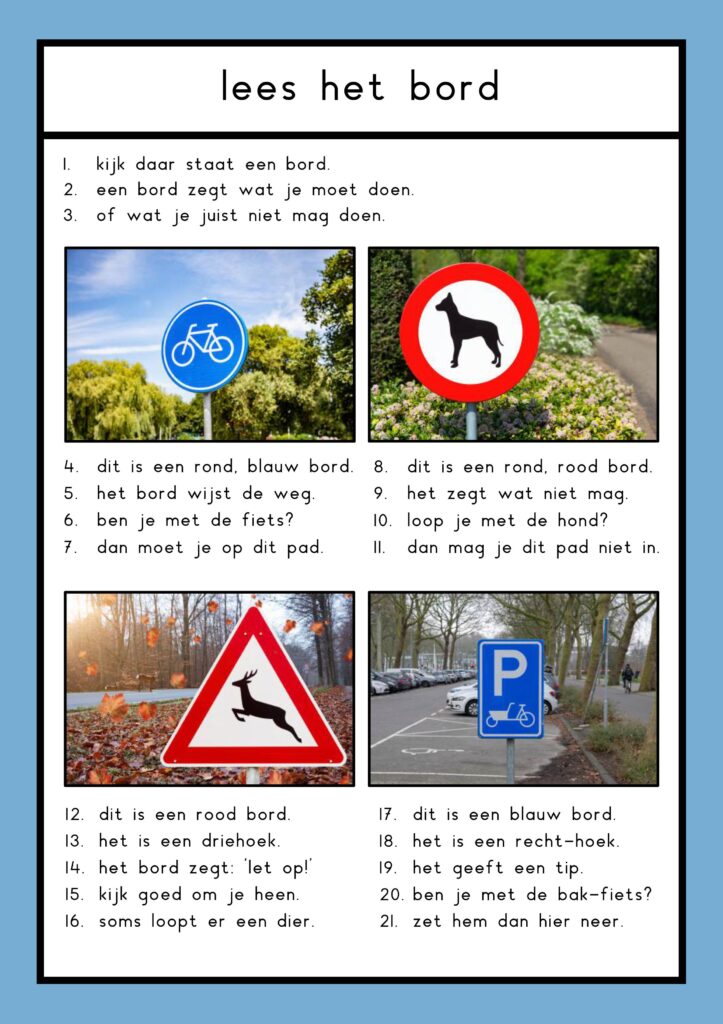 teksten in het verkeer