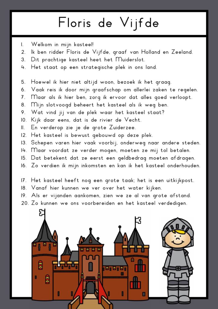 Teksten ridders en kastelen