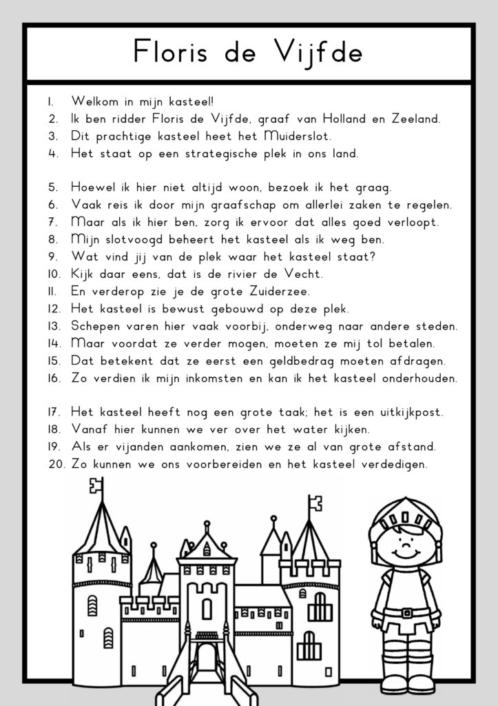 Teksten ridders en kastelen