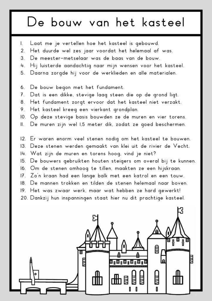 Teksten ridders en kastelen