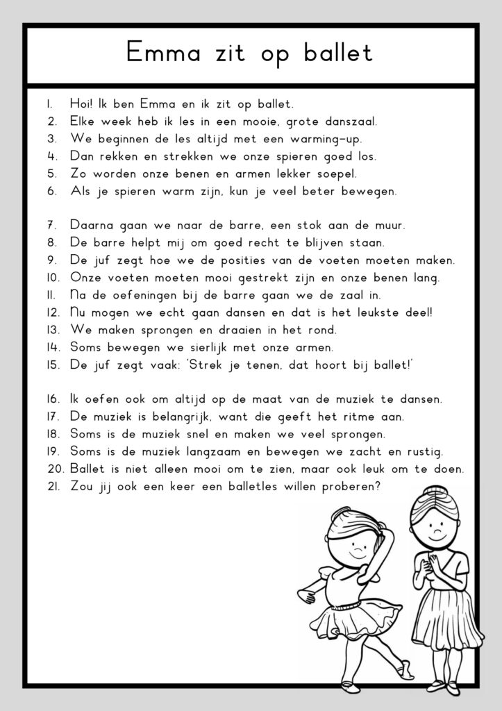 teksten ballet groep 4