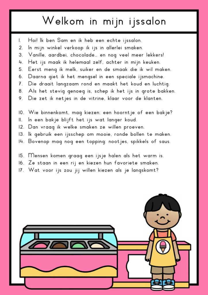 teksten ijssalon groep 4