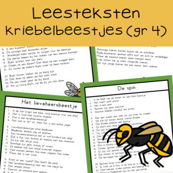 Teksten kriebelbeestjes (groep 4)