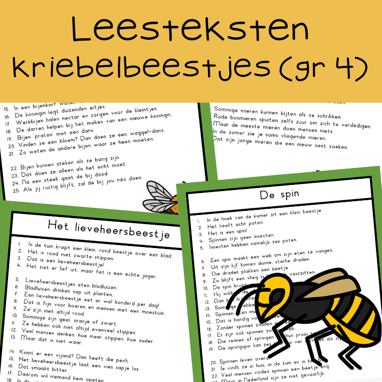 teksten kriebelbeestjes groep 4