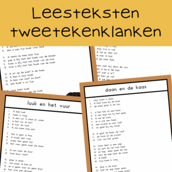 Teksten: tweetekenklanken (enkel)