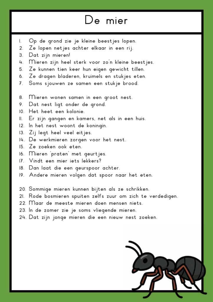 teksten kriebelbeestjes groep 4