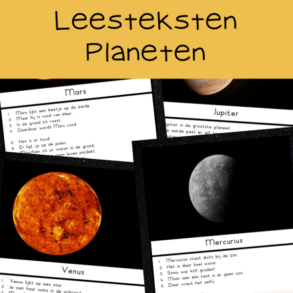 teksten planeten foto's groep 3