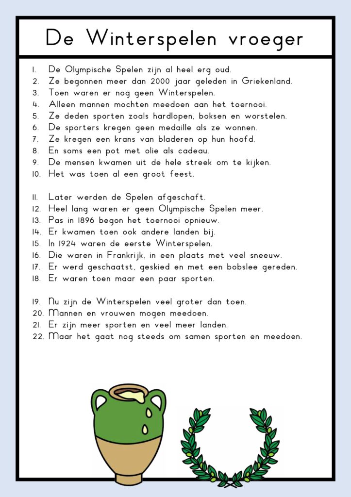 teksten olympische spelen groep 4